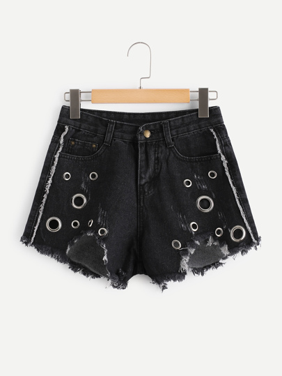 Shorts cute messy black