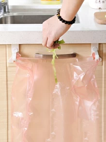 2 Pcs ABS Trash Bag Holder - White - View 3