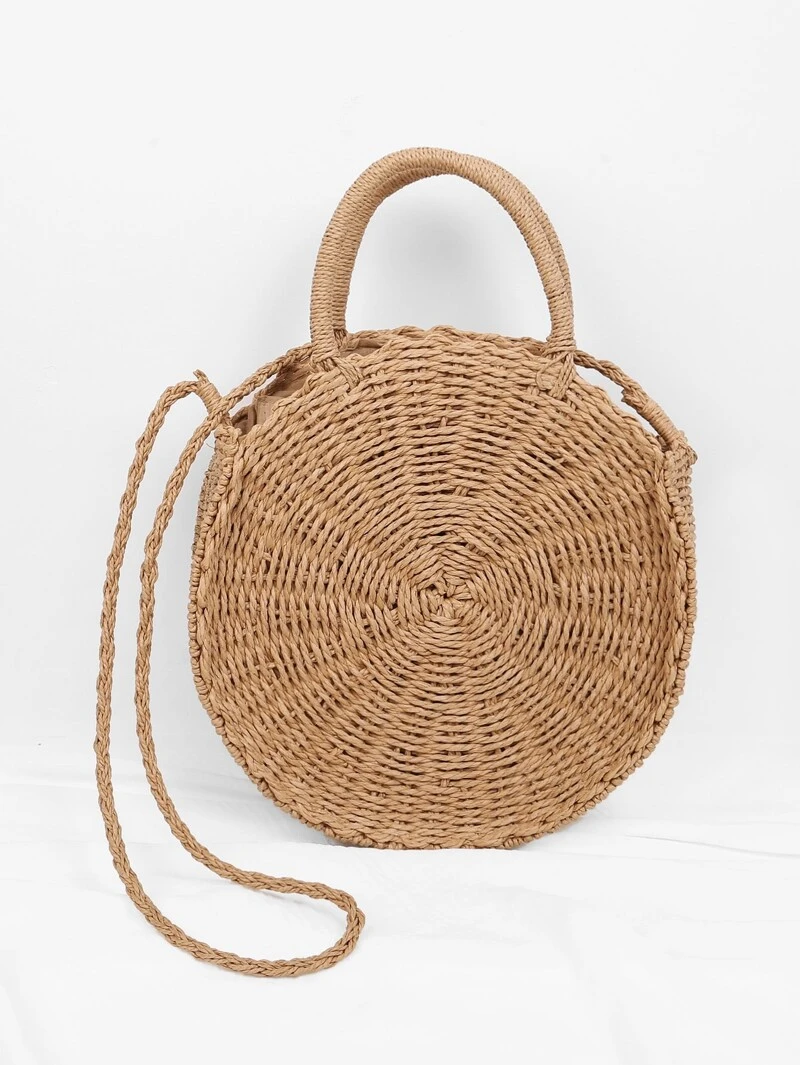 Round Straw Tote Bagfor Women Romwe Round Straw Tote Bag