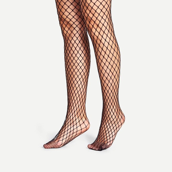 

Plain Fishnet Tights, Black