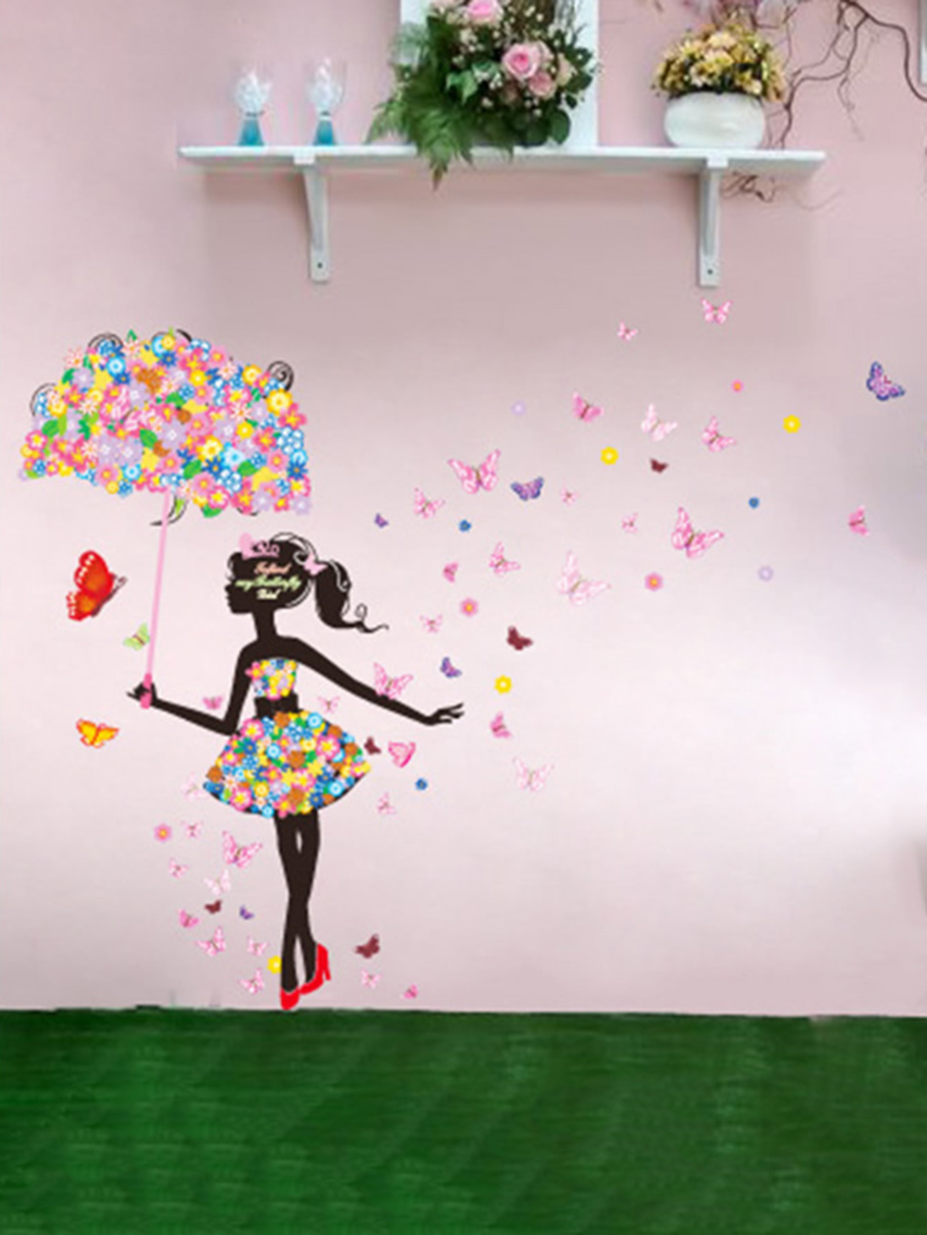 

Floral Girl Wall Sticker