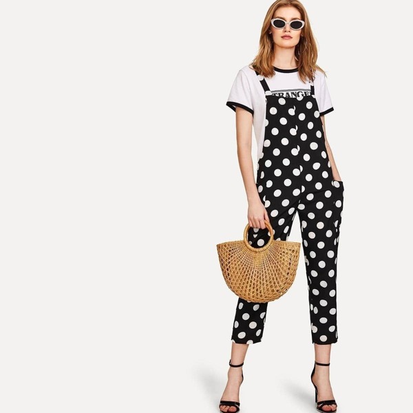 

Pocket Side Overall Pants, Black