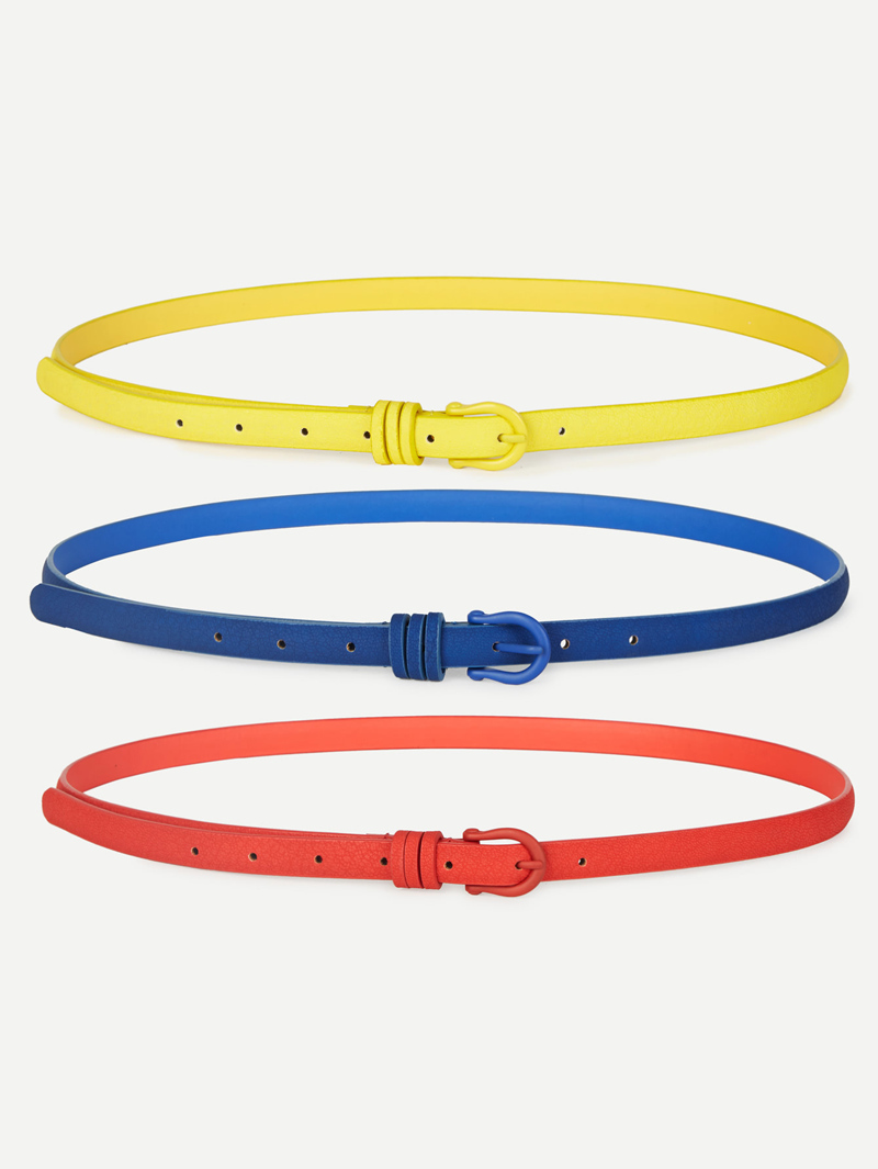 

Skinny Belt 3pcs, Multicolor
