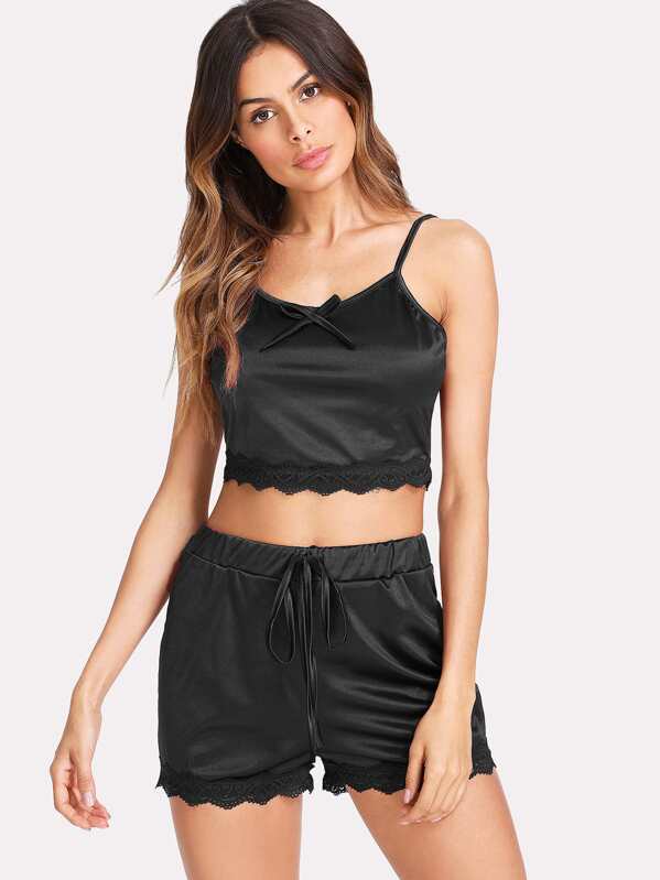 

Кружева Trim Cami & Shorts PJ Set, Andy