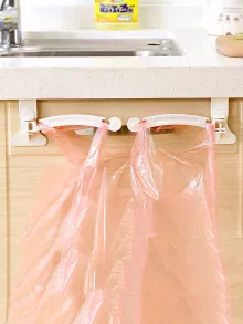 2 Pcs ABS Trash Bag Holder - White - View 2