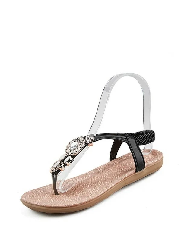 jewelled toe post sandals