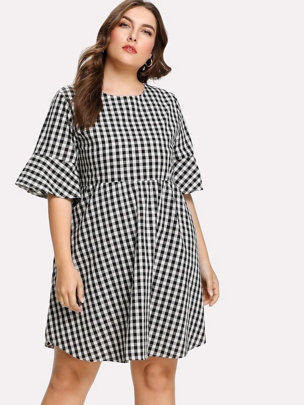 plus size gingham dress