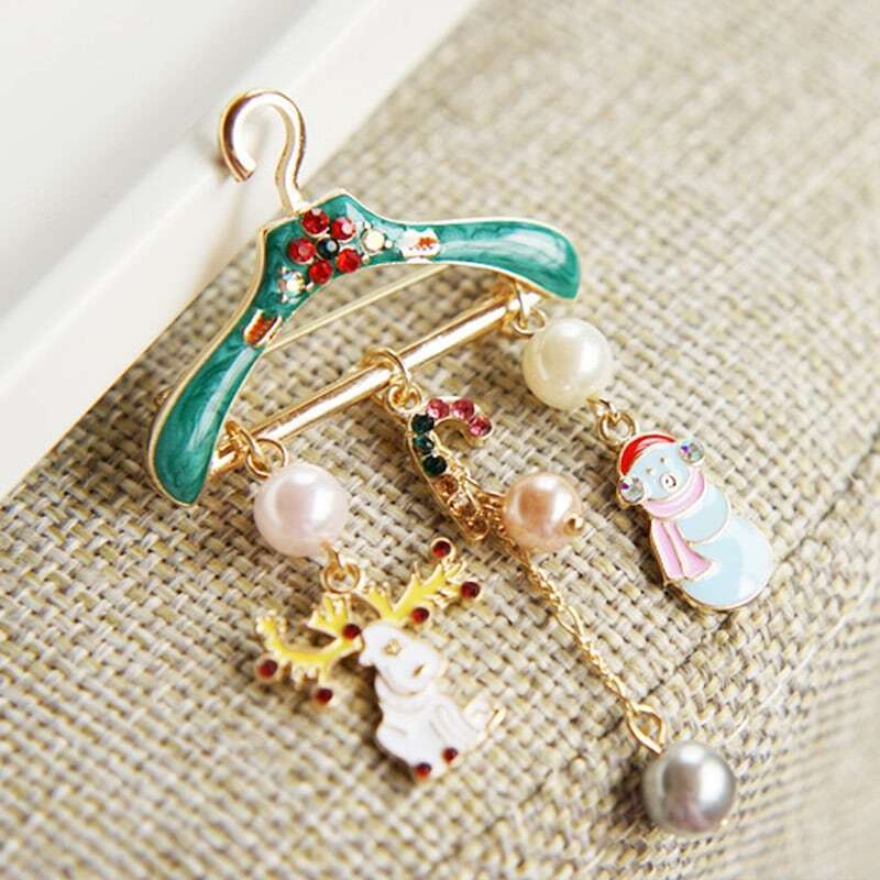 

Multi Charm Cartoon Brooch, Multicolor