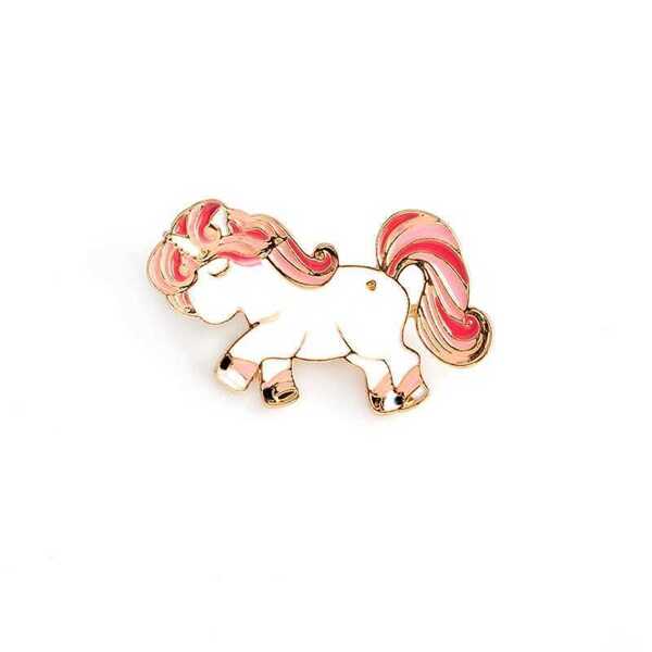 

Cartoon Unicorn Pin, Multicolor