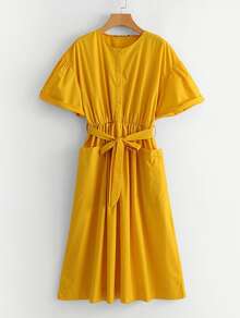 Self Tie Shirt Dress