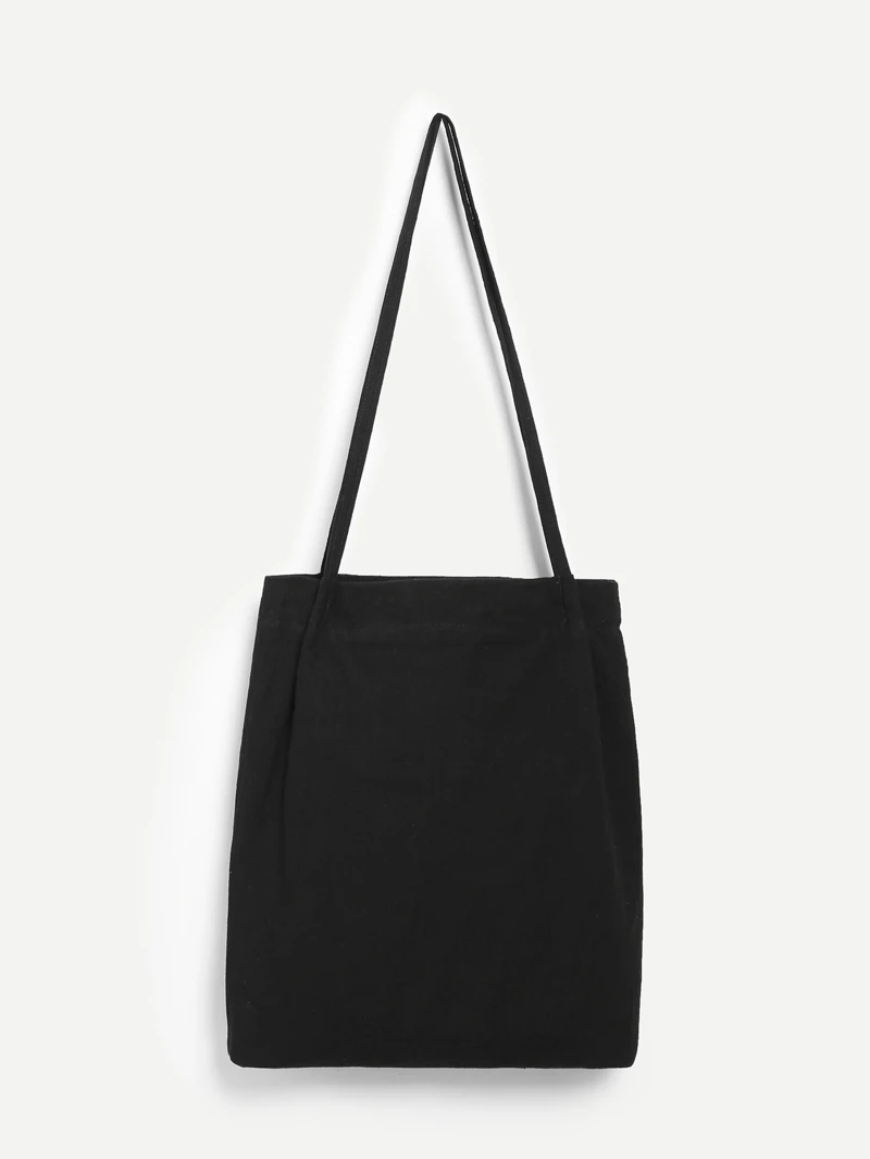 Plain Canvas Tote Bagfor Women Romwe Plain Canvas Tote Bag