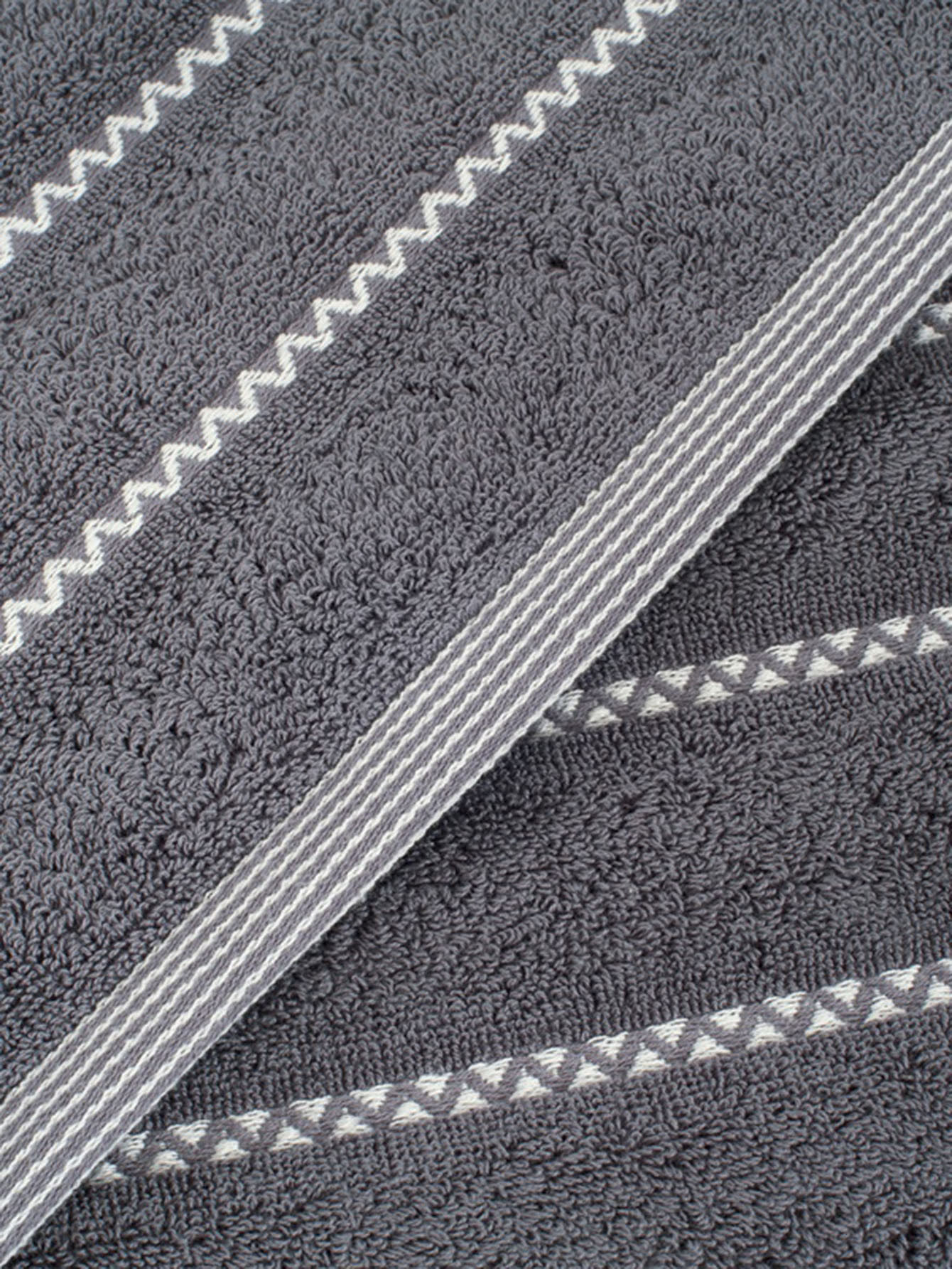 zickzack baumwolle badetuch set 3pcs