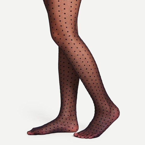 

Dot Overlay Pantyhose Stockings
