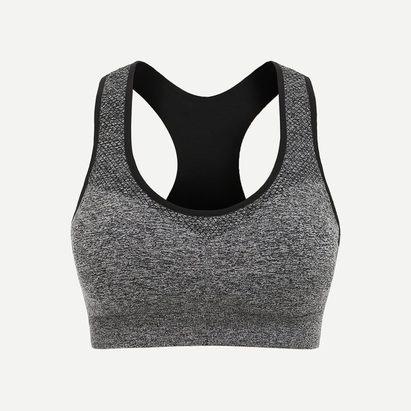 

Racerback Sports Bra, Grey
