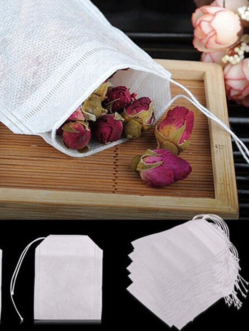 

Disposable Drawstring Filter Bag 100pcs, White