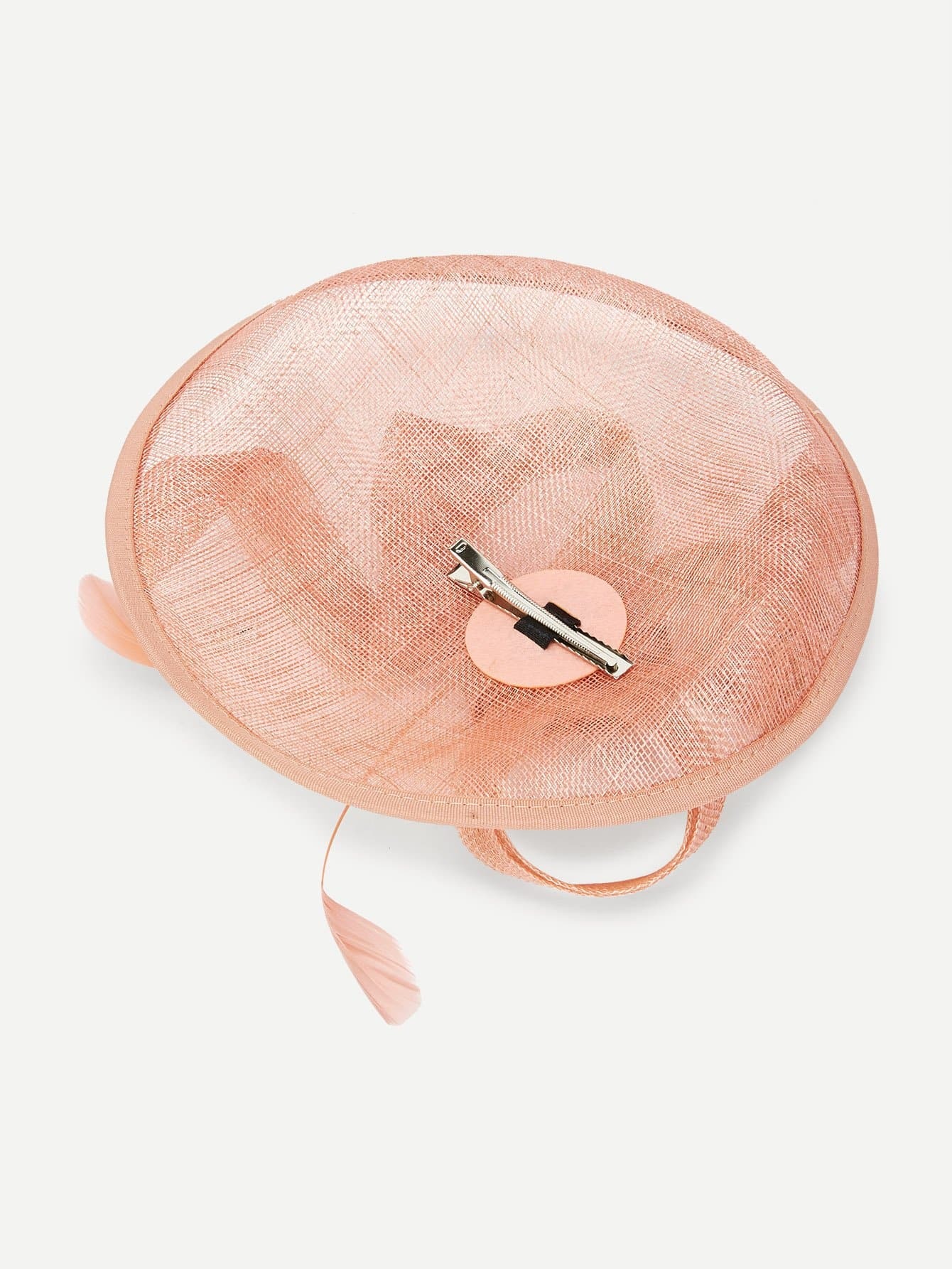 Feather Detail Pillarbox Fascinator Hat 