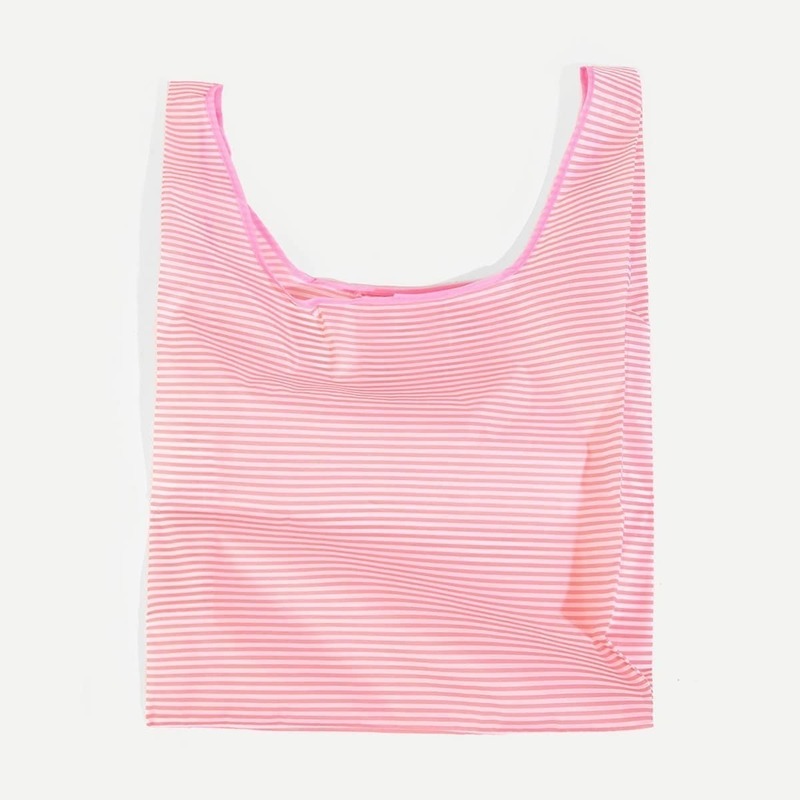 

Stripes PVC Tote Bag, Pink