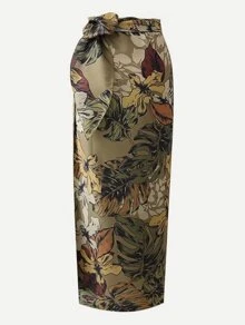 Aveloria Modichic 葉子印花重疊半身裙 - 彩色 - 查看 2