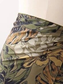 Aveloria Modichic 葉子印花重疊半身裙 - 彩色 - 查看 5