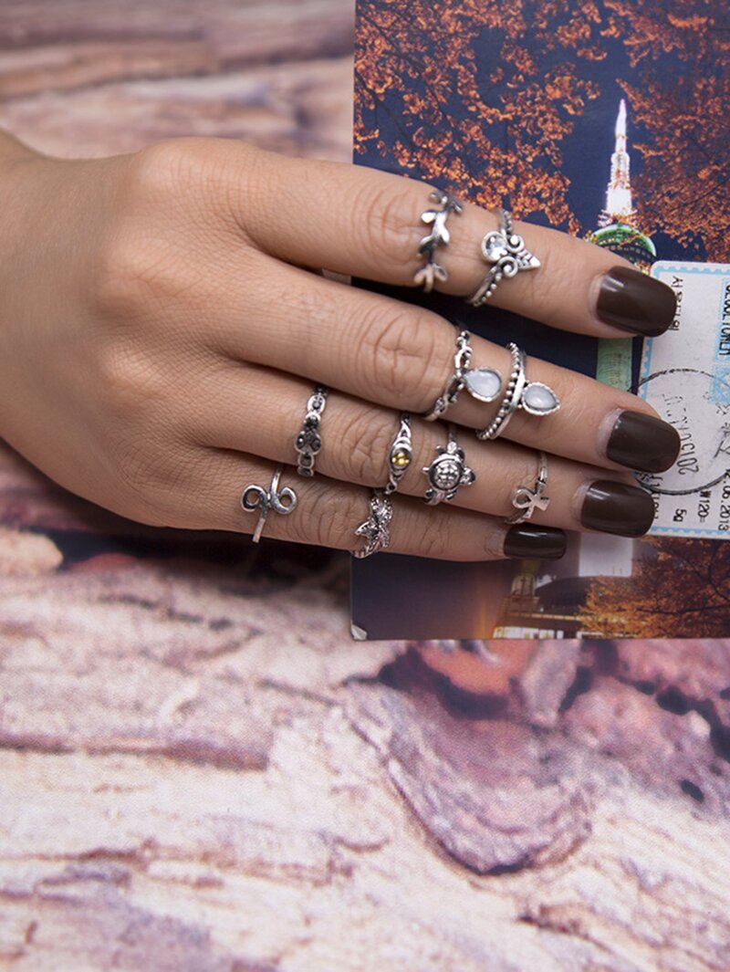 

Vintage Ring 10pcs, Silver