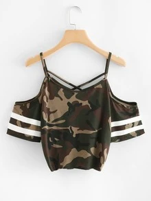 Áo thun Vai lạnh Sọc Nhiều màu Casual - Nhiều màu - Xem 2