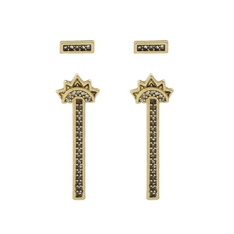 

Retro Diamond Earrings, Gold