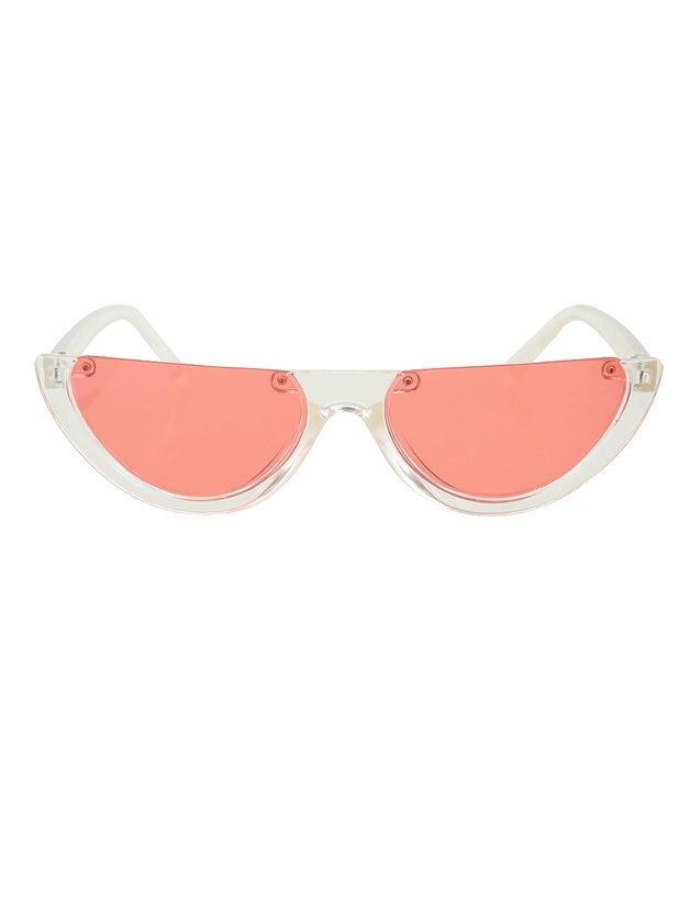 

Whitehotpink Half-Frame Sunglasses, White