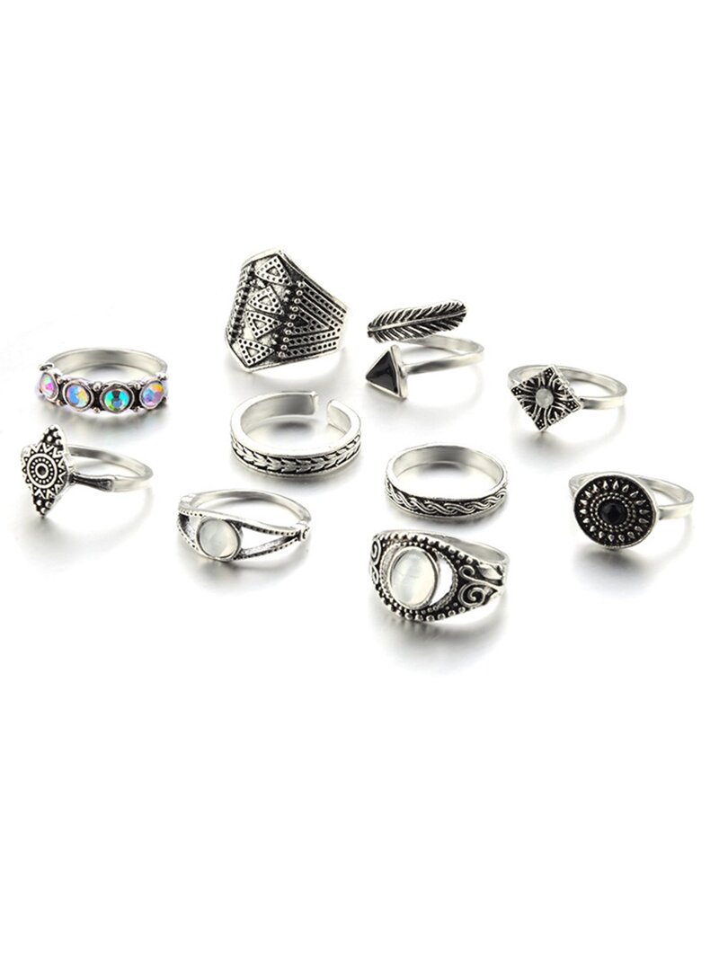 

Wrapped Ring Pack 10pcs, Silver