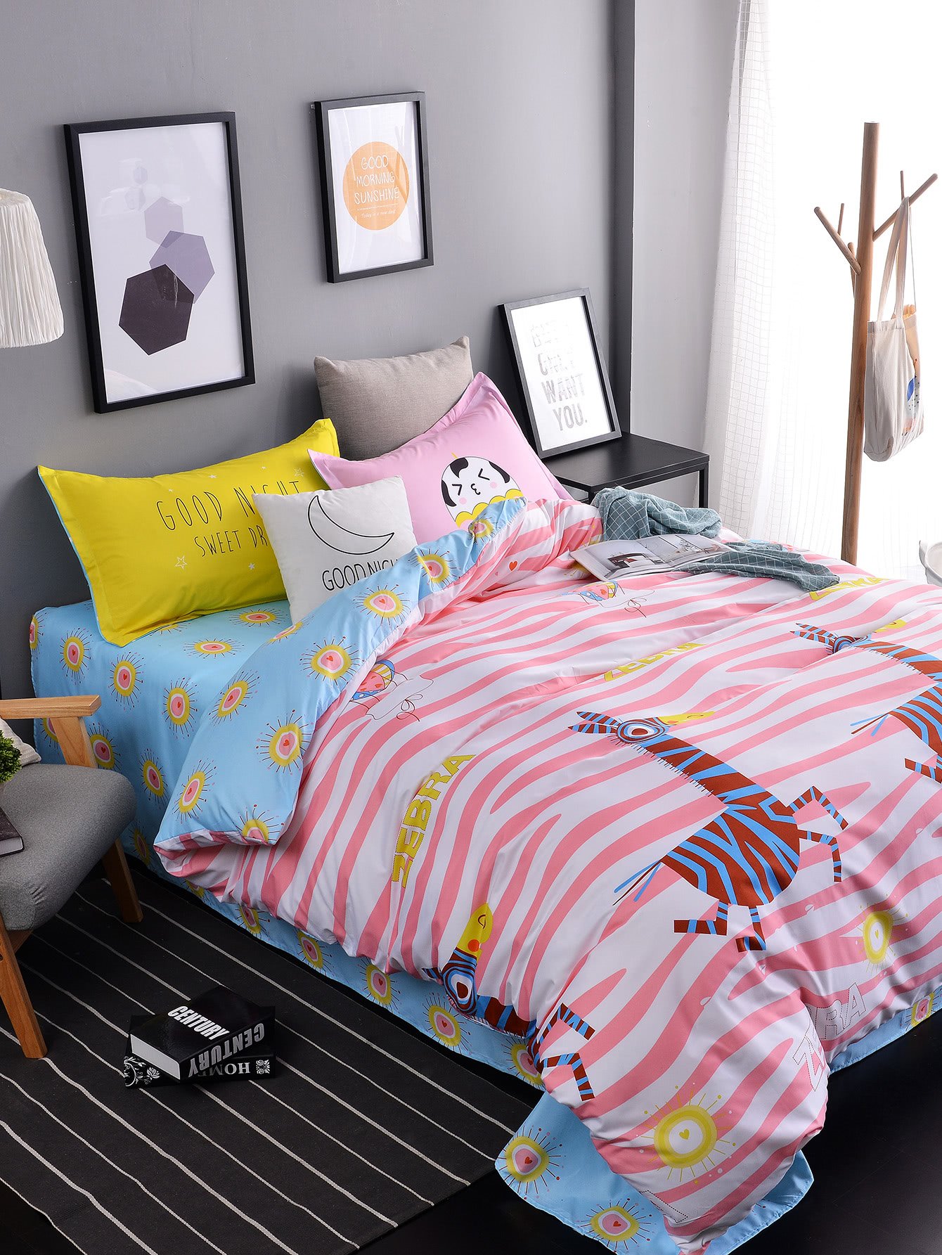 Zebra Print Duvet Cover Set