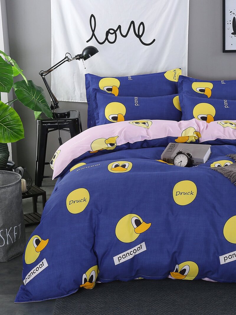 

Duck Print Duvet Cover Set, Multicolor