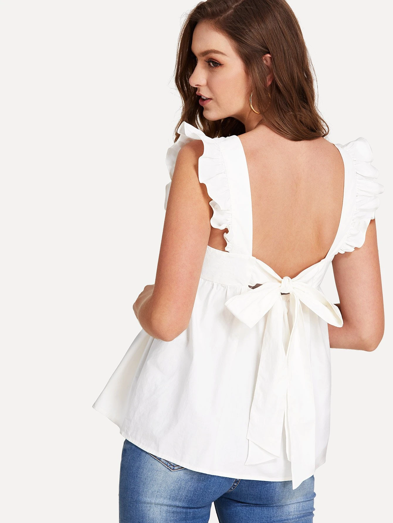 ruffle smock top