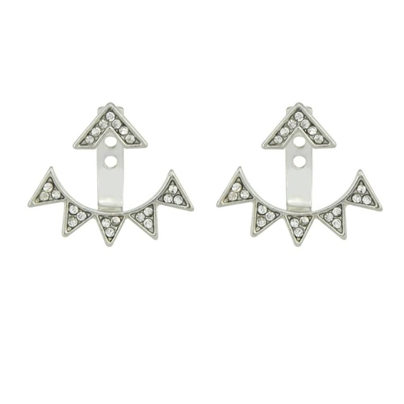 

Silver Triangle Diamond Ear Studs