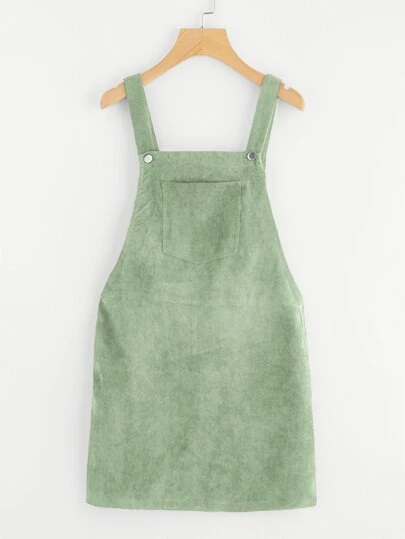 shein bib pocket front overall dress