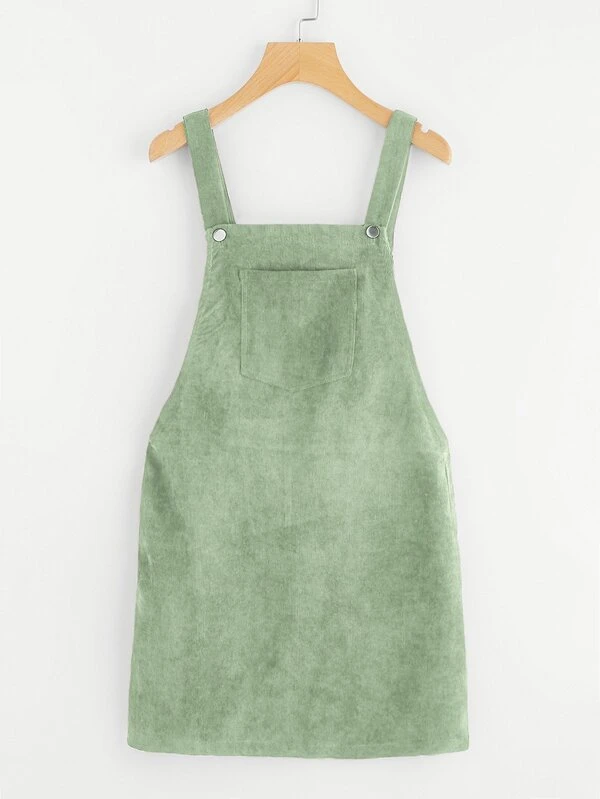 shein bib pocket front overall dress