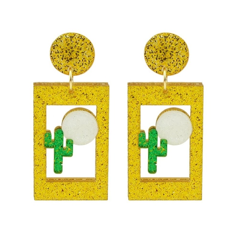 

Fresh Plant Earrings, Yellow