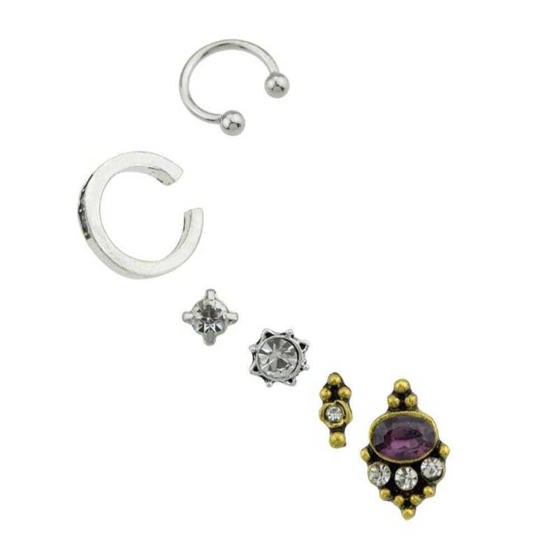 

Punk Wind Ear Studs Set, Multicolor