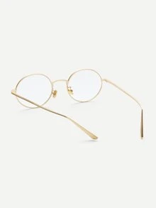 Clear Lens Round Glasses - Clear - View 3