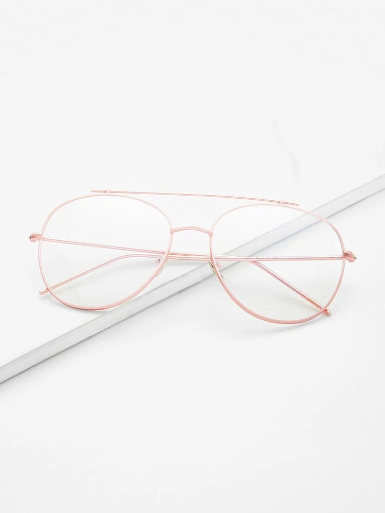 gold frame clear sunglasses