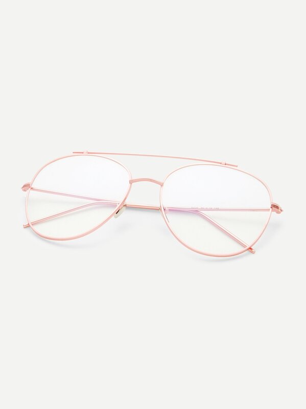 Y Sol De Con Puente Dorado Marco Lentes Doble Rosa Gafas 543jlar tdQrshC