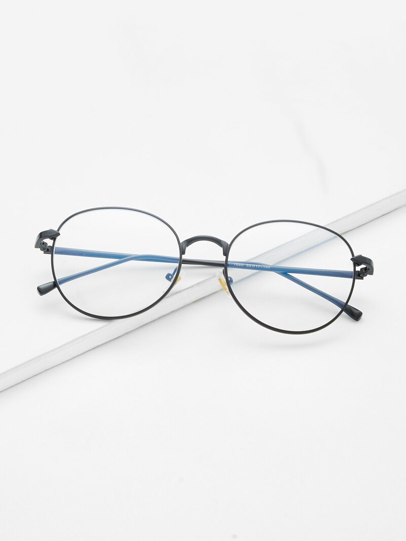 

Metal Frame Clear Lens Glasses, Black