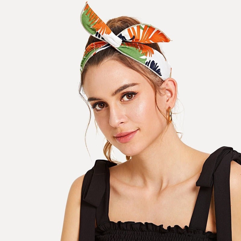

Leaf Print Headband, Multicolor