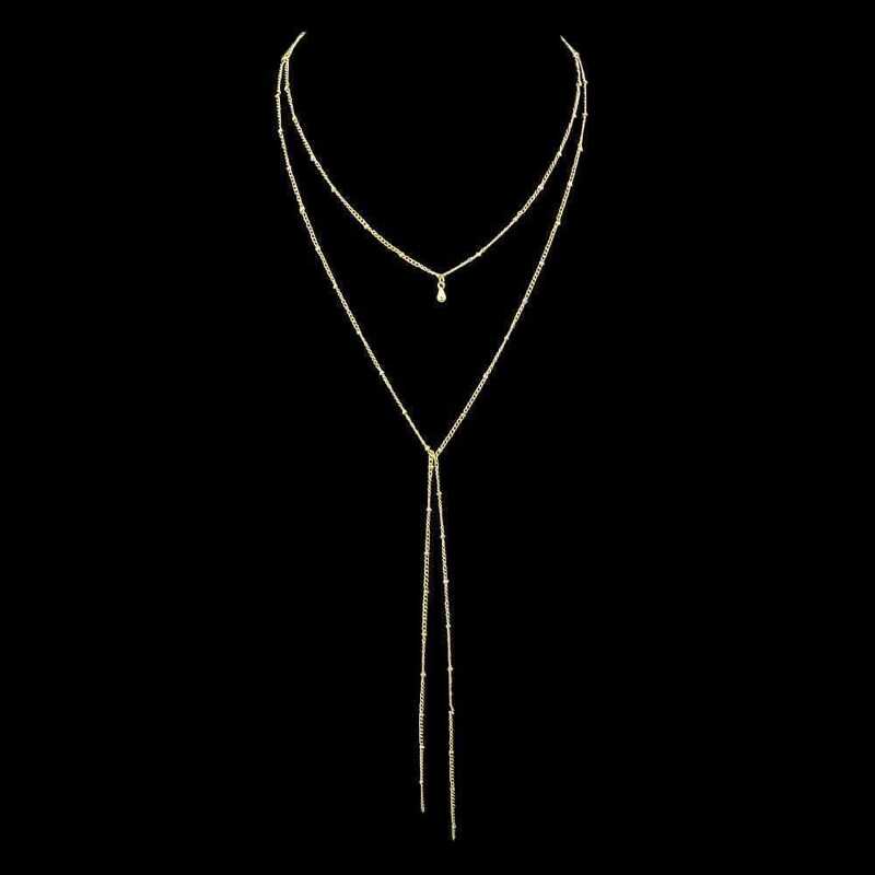 

Gold Double Bead Necklace