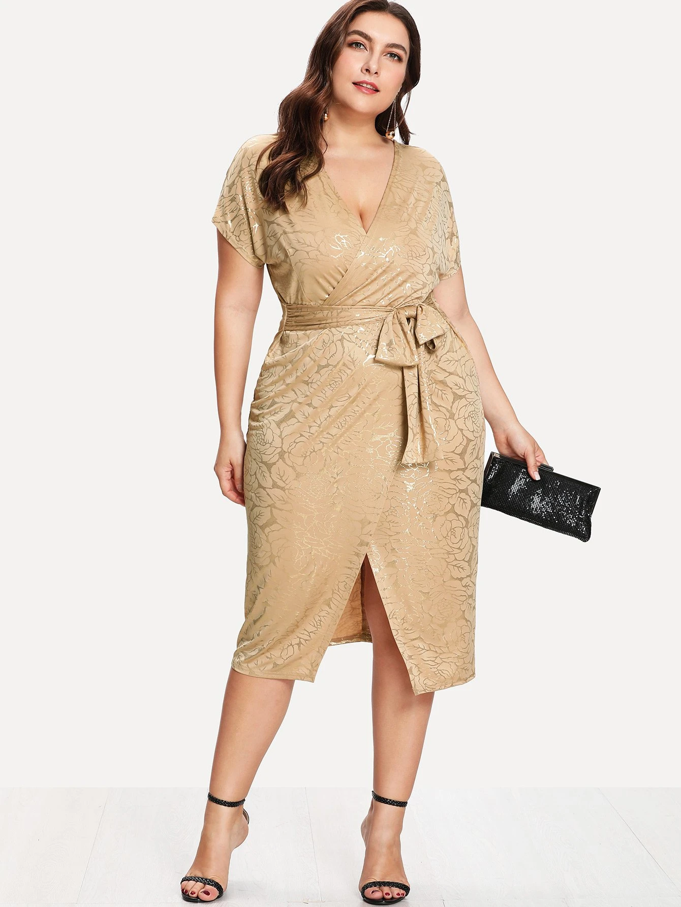 SHEIN Gold Dress Plus size Dresses Images 2022