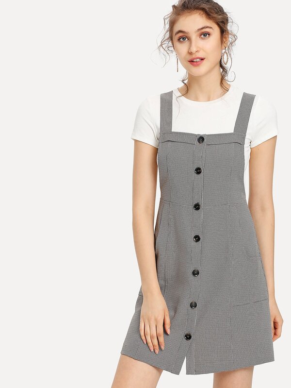 shein pinafore dress