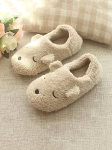 Chancletas mullidas en forma de oso - Beis - Ver 4