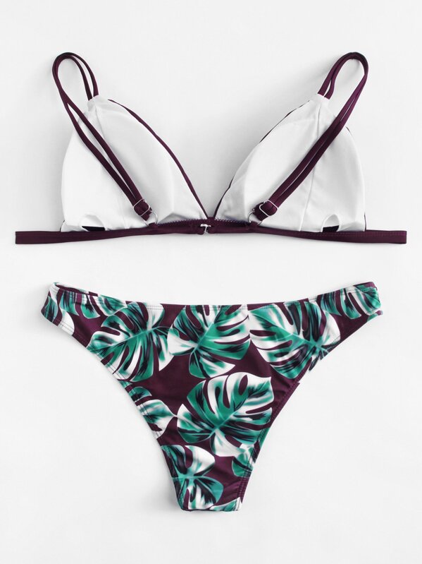 Grande Palma Bikini Talla Estampado Set Con De rCoBWxeQd
