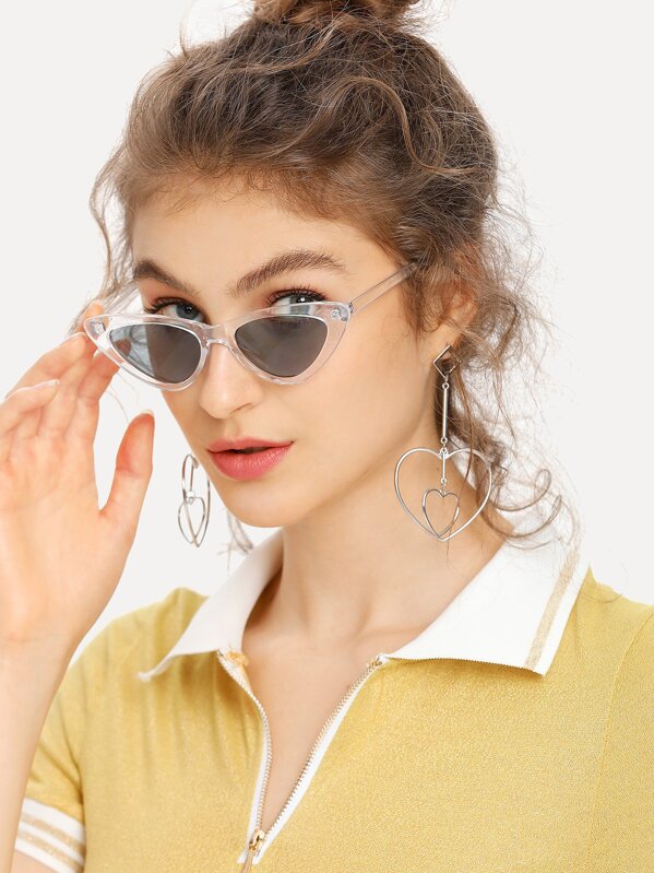 Lunettes De Soleil Yeux De Chat A Monture Transparent Romwe Lunettes De Soleil Yeux De Chat A Monture Transparent Romwe