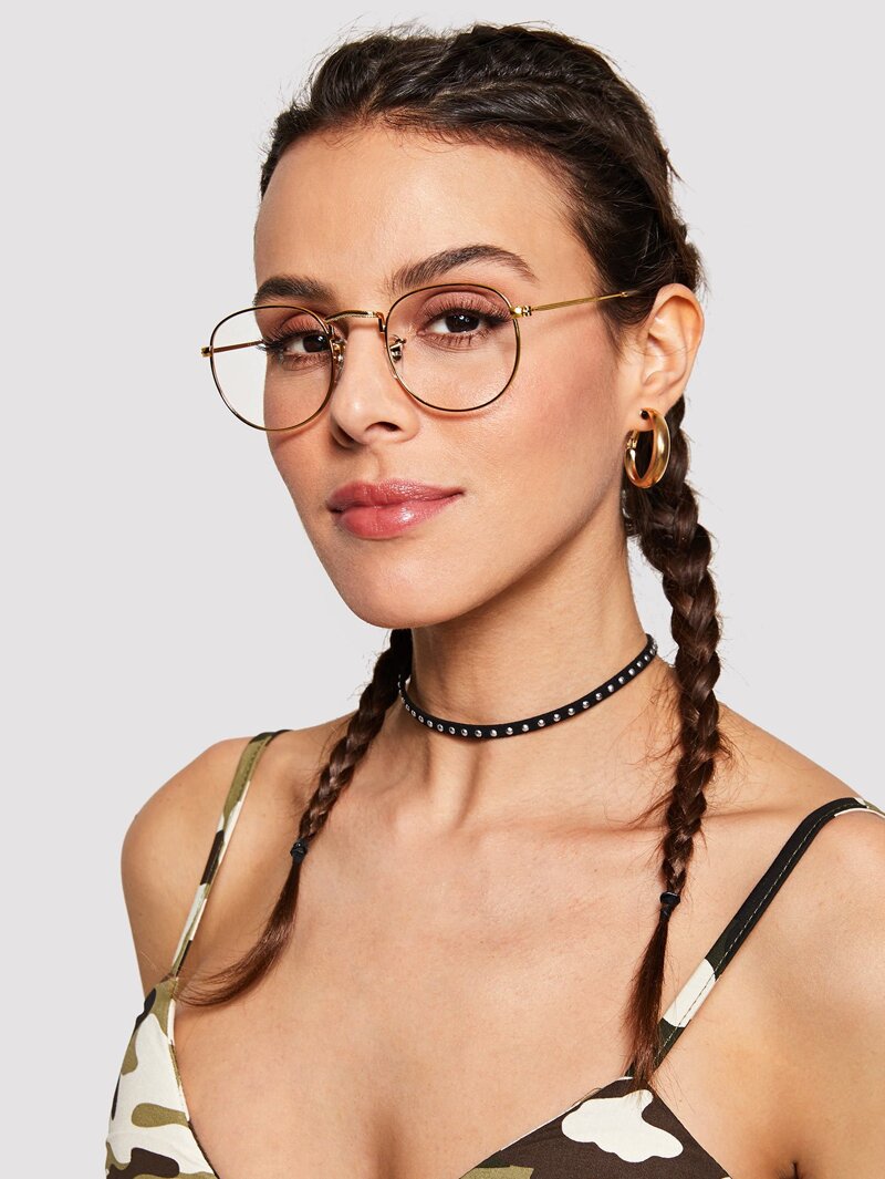 

Metal Frame Glasses, Gold