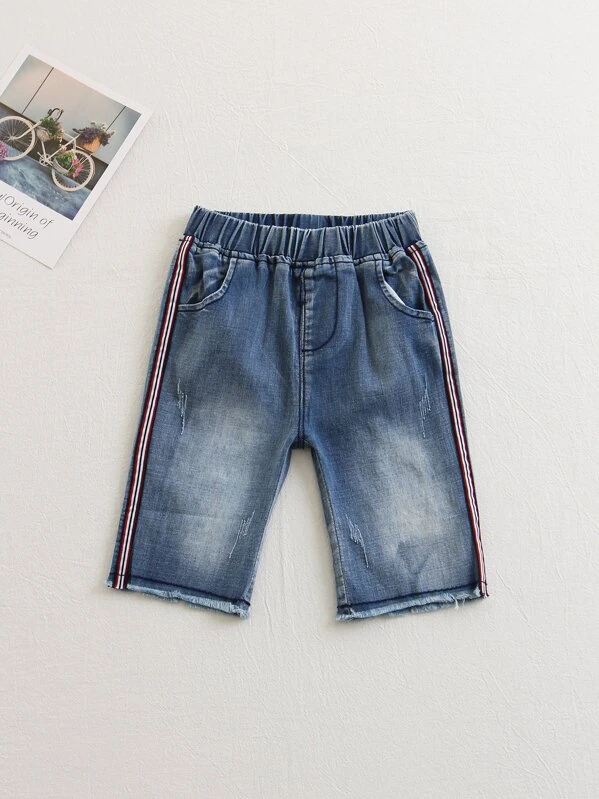 Kinder Jeans Hosen mit Streifen auf den Seiten Kinder Jeans Hosen mit Streifen auf den Seiten