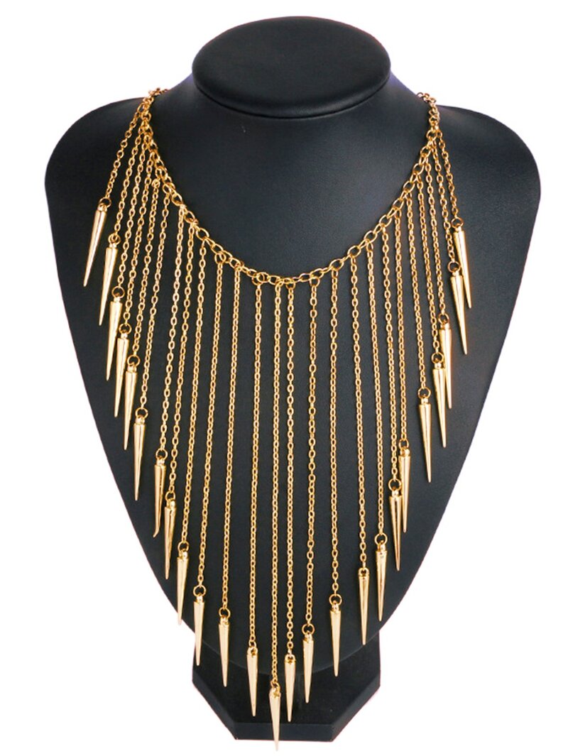 

Tassel Chain Necklace, Gold